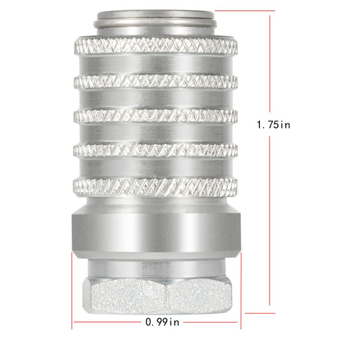 PD222 Test Port and Diagnostic Equipment Quick Couplings (SAE J1502 / ISO 15171-1), Push to Connect - PD Series Couplers,1/8" Body Size, 1/8"-27 N...