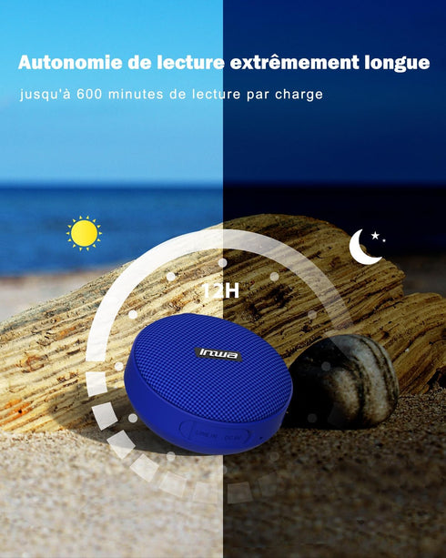 Inwa Outdoor Waterproof Bluetooth Speaker, Wireless Portable Shower Travel Bike Speaker, Enhanced Bass, Built in Mic for Bicycle Riding, Sports, P...