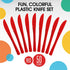 Exquisite Heavy Duty Red Plastic Knife, 50 Pcs - BPA Free Disposable Cutlery for Parties, Picnics & More...