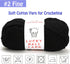 Milk Cotton Yarn,100g Yarn for Crochet,Amigurumi Yarn,Crochet Yarn for Crocheting,Cotton Yarn,Soft Yarn for Sweater,Hat,Socks,Baby Blankets(Black)...