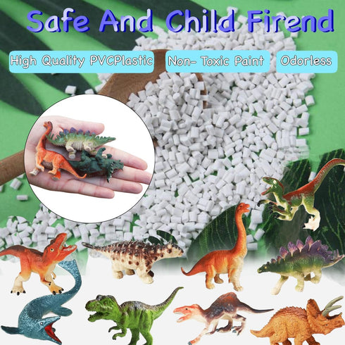 14 Pcs Figures Toys Realistic Mini Dinosaurs Animal Figurines, Plastic Learning Educational Playset Animal Themed Party Supplies Cake Topper Ornam...