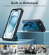 FNTCASE for iPhone 15 Plus Case: Heavy Duty Shockproof Cover with Kickstand | Rugged Military Grade Drop Proof Protection Matte Textured TPU Prote...