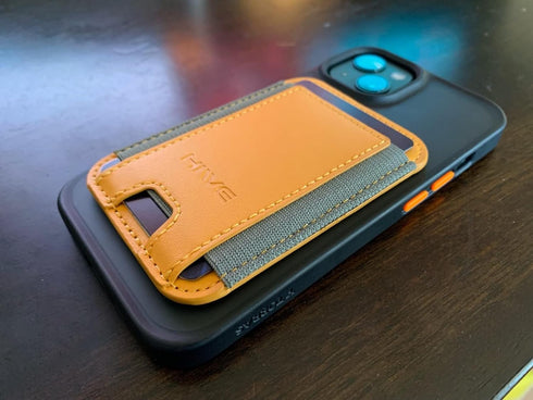 HiWe for MagSafe Wallet, Magnetic Card Wallet Holder for iPhone 15/14/13/12 Series, Leather Wallet, Fit 6 Cards, Slim, RFID Blocking, Orange......
