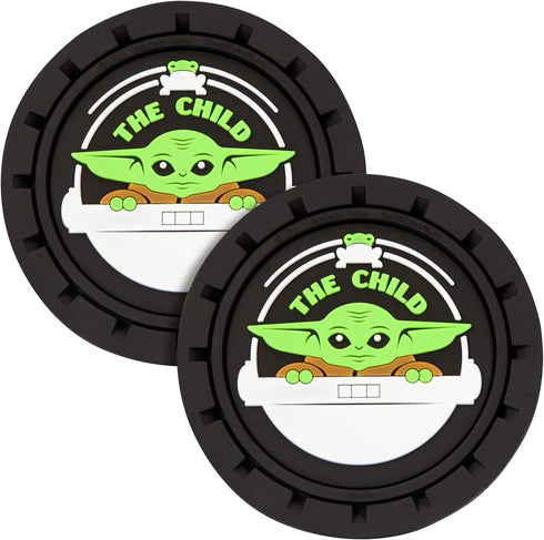 Plasticolor 001970R01 Star Wars Mandalorian Baby Yoda The Child Auto Coasters Set of 2...