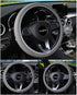 Steering Wheel Cover Leather 37-38cm /14.5-15inch Anti-Slip Universal Car Steering Wheel Cover Faux Leather for Car Accessories Auto Car Without I...