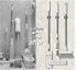 3-H Broom Hanger,Mop Holder Wall Mount 8 Pack, Broom Holder Wall Mount for Hanging and Organizing Shovel,Rake,Brush,Yard Tools in Kitchen,Laundry ...