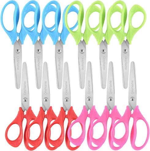 5" Kids Scissors 12 Pack,Kids Safety Scissors For School Kids Scissors Comfort-Grip Handles Sharp Blade Blunt Student Scissors ages 4+,Child Small...