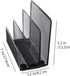 VANRA Small Letter Sorter Desktop File Holder Organizer Metal Mesh with 3 Vertical Upright Compartments (Black)...