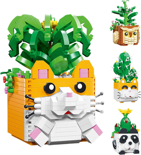 Hamster Building Blocks, Animal Micro Mini Building Block Kit, Building Blocks of Animals and Plants, Mini Hamster Building Bricks for Adults & Bo...