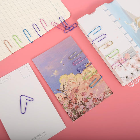 480 Pcs Paper Clips Medium, Colored Paperclips 1.3 inch for Office...