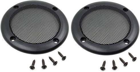 2PCS 3.5 Inch Car Speaker Grill Cover Guard Protector with Black Metal Mesh Speaker Decorative Circle 8 Screws Included (3.5 Inch)...