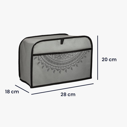 kwmobile Cover Compatible with 2 Slice Toaster - Cover for Toaster - Indian Sun Grey...