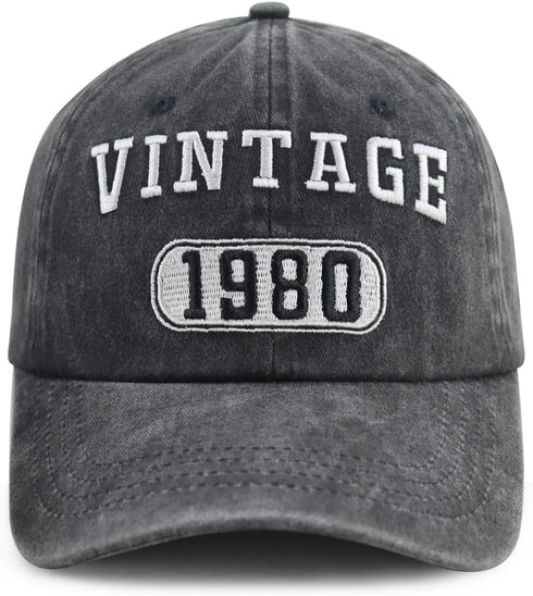 Vintage 1980 1981 1982 1983 1984 1985 1986 1987 1988 1989 Hat for Men Women, Funny Adjustable Cotton Birthday Baseball Cap...