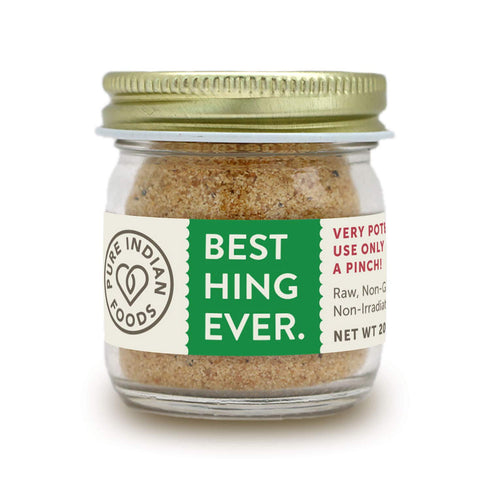 Pure Indian Foods Best Hing Ever (Asafoetida Powder) - Indian Spice for Garlic & Onion Substitute, 20g Glass Bottle (NOT Tested for Gluten 1PK, 0....