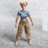 1/12 Scale Figure Clothes T-Shirt + Cargo Pants for 1:12 6inch Female TBL Action Figure Doll Clothes (Blue)...