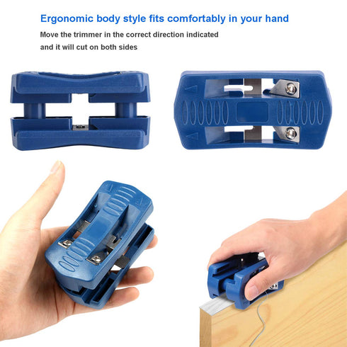 Edge Banding Trimmer, Veneer/Laminate Edge Trimmer Mini Plastic PVC Plywood Melamine Wood Edge Band Cutter, Manual Trimming Woodworking Tool...