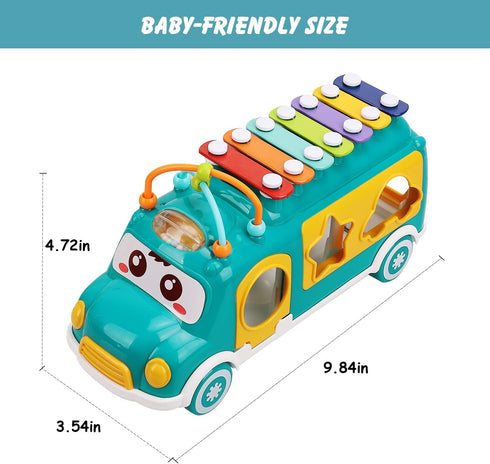 TOY Life Baby Toys 12-18 Months Baby Xylophone Toys Kids Xylophone Baby Toys 6 to 12 18 Months Toys Musical Instruments with Shape Sorter & Buildi...