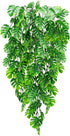 Artificial Monstera Hanging Plant Fake Turtle Greenery Vine for Tropical Party Decorations Holiday Greenery Decor - 2pcs...
