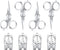 8 Pcs Stainless Steel Small Scissors Folding Scissors, Pocket Portable Foldable Travel Scissors Tiny Mini Craft Cutter for Home Travel, Silver...