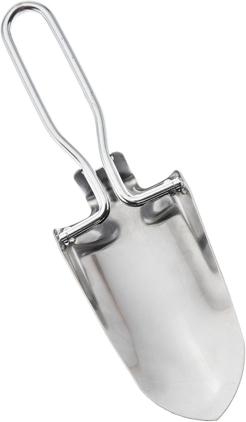 SE 8-7/8" Stainless Steel Mini Folding Trowel with Nylon Pouch - 5-5/8" Folded Length, Durable and Lightweight for Camping, Gardening, Outdoor Act...