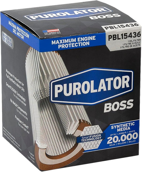 Purolator PBL15436 PurolatorBOSS Maximum Engine Protection Cartridge Oil Filter, Black, single filter...