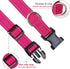 Reflective Dog Collar with Buckle Adjustable Safety Nylon Collars for Small Medium Large Dogs, Hotpink XS...