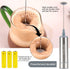 Milk Frother, Handheld Battery Operated Frother for Coffee,Portable Drink Mixer with 2 Stainless Steel Whisk Heads, Milk Foamer for Keto Coffee, L...