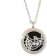 Aromatherapy Essential Oil Diffuser Stainless Steel 30MM Silver Magnetic Locket Pendant with Chain Necklace and Colored Refill Pads & Diffuser Bra...