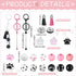 Landical 12 Sets Metal Beadable Keychain Bars with Wood Dog Paw Bone Beads Wooden Beads Bulk Pets Footprint Charm Animal Beads Keychain Kit for Ki...