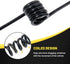Oyviny 4 Way Flat Trailer Extension Coiled Cable 3 Feet Stretchable 18AWG Vehicle-Side and Trailer-Side 4-Pin Trailer Wiring Harness Pure Copper W...