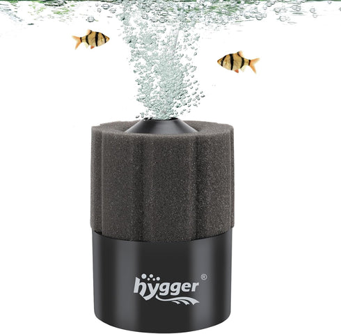 hygger Aquarium Sponge Filter 5-20 Gallon Small Fish Tank Filter for Breeding Fry Shrimp Snails Betta Air-Powered Filter with Reusable Biochemical...