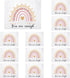 50 Pcs Rainbow Cosmetic Bag Inspirational Gifts for Women Motivational Quotes Makeup Bag EVA Matte Cosmetic Bags Bulk Waterproof Zippered Pouch fo...