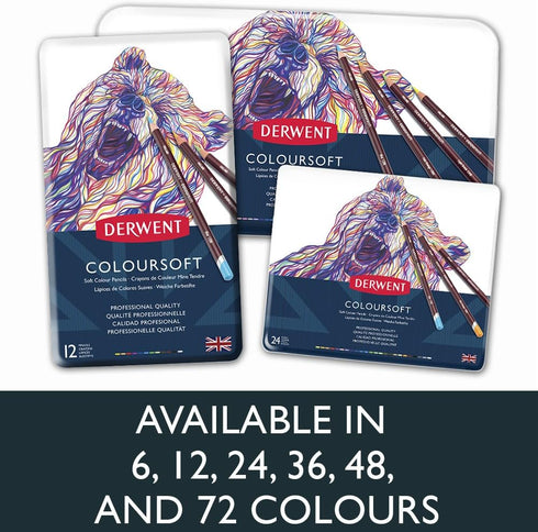 Derwent Colored Pencils, ColourSoft Pencils, Skintone, Drawing, Art, Metal Tin, 6 Count (2300217)...