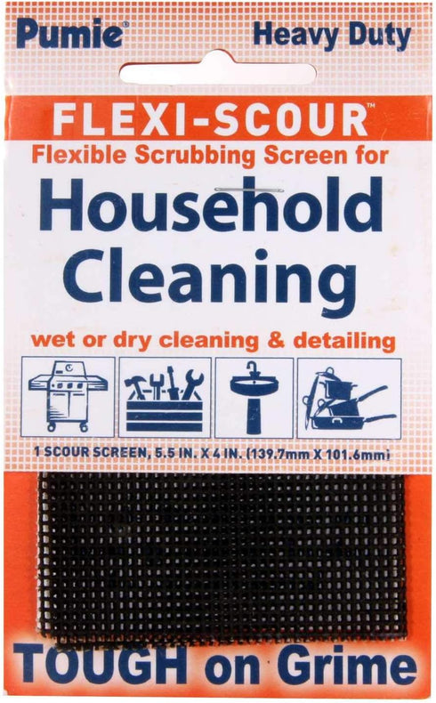 Pumie Flexible Scrubbing Screen for Household Cleaning, Abrasive Grit Screen, Clean Grills, Remove Carbon, Rust and Scale, 5.5" x 4", (1 Screen), ...
