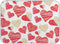 Red Gold Watercolor Hearts Love Dish Drying Mat 16x18 for Kitchen Valentine's Day Love Flowers Dishes Pad Dish Drainer Rack Mats Absorbent Fast Dr...