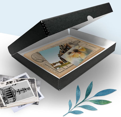 Golden State Art, Archival Folio Storage Box 11x14, Clamshell Design with Metal Edge, Preserve And Store Photos Documents Cards Prints Arts And Cr...