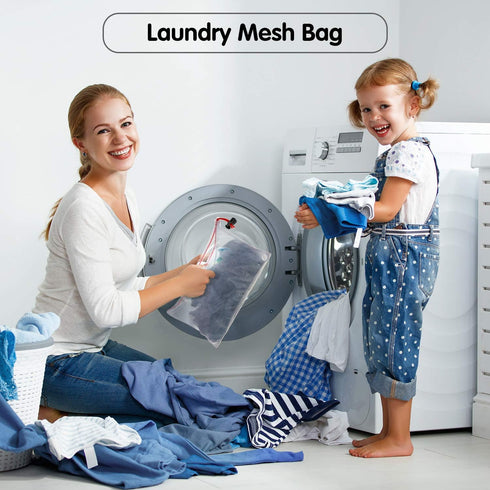 Frienda 20 Pieces Reusable Produce Bags Mesh Pouch Toy Storage Bags Drawstring Washable Organization 5 Large 8 Medium 7 Small for School Office, P...