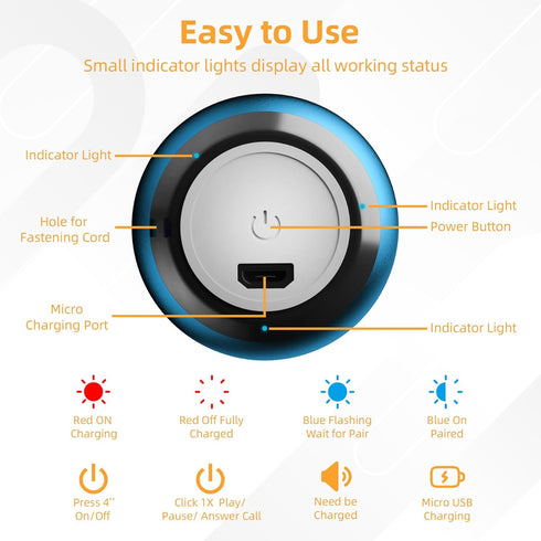 2Pack Portable Mini Speaker, Bluetooth Tiny Speaker,Wireless Micro Speaker for Phone/PC/Tablet, Rechargeable Battery, Built-in Microphone, Cute Mi...