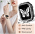 8 Pack Fvlerz Bling Case Compatible with Apple Watch Series 6 5 4 SE 44MM, Diamond Bumper Crystal Hard PC Frame for iWatch 44MM Rhinestone Face Co...