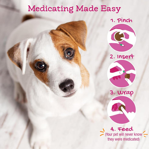 Riley's Pill Wrap for Dogs - Delicious Cheese & Bacon Flavored Pill Paste /Wrap Pills, Capsules, Tablets in a Pocket or Pouch to Mask The Taste & ...