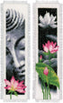 Vervaco Cross Stitch Bookmark Kit Lotus and Buddha (Set of 2) 2.4" x 8"...