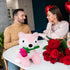 Valentines Day Stuffed Animals, 10inch Valentine Fox Plush with Rose Plush, Cute Fox Pink Stuffed Animal for Valentine's Day Gifts for Kids, Thoug...