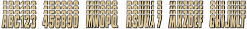 Hardline Products Series 320 Factory Matched 3-Inch Boat & PWC Registration Number Kit, Brown/Black - BRBLK320...