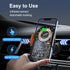Car Phone Mount, Car Phone Mount Wireless Charger, Wireless Car Charger, Qi 15W Fast Charging Auto Clamp Mount Air Vent Phone Mount Compatible wit...