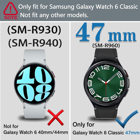 Wugongyan Case Compatible with Samsung Galaxy Watch 6 Classic 43mm 47mm Soft TPU Slim Cover Protective Bumper for Galaxy Watch 6 Classic 47mm Smar...