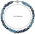 COOLSTEELANDBEYOND Blue Beads Crystal Cluster Statement Necklace Braided Chain Choker Collar Necklace, Magnetic Clasp...