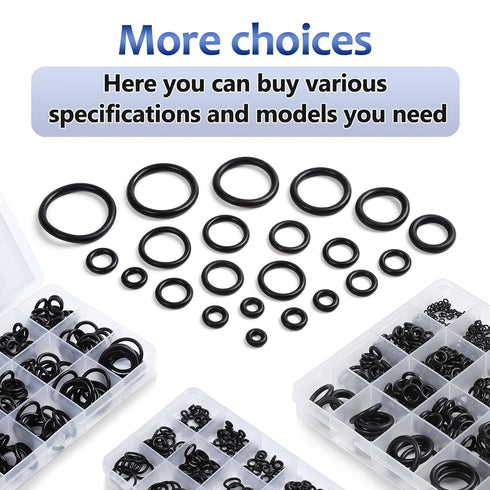 Gelisen 220Pcs Nitrile Rubber O-Rings Kit Thickness 2.4mm 15 Size Universal NBR Metric Washer Gasket Assortment Set for Automotive Faucet Pressure...