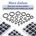 Gelisen 220Pcs Nitrile Rubber O-Rings Kit Thickness 2.4mm 15 Size Universal NBR Metric Washer Gasket Assortment Set for Automotive Faucet Pressure...