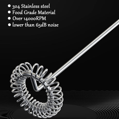 Handheld Coffee Frother,USB-Rechargeable Hand Frother,Adjustable Handheld Milk Frother for Cappuccinos, Hot Chocolate, Milkshakes, Egg Mix...