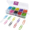 250pcs Coloured Large Paper Clips with Plastic Box Plastic Coated Metal Paper Clips for Office Stationery...